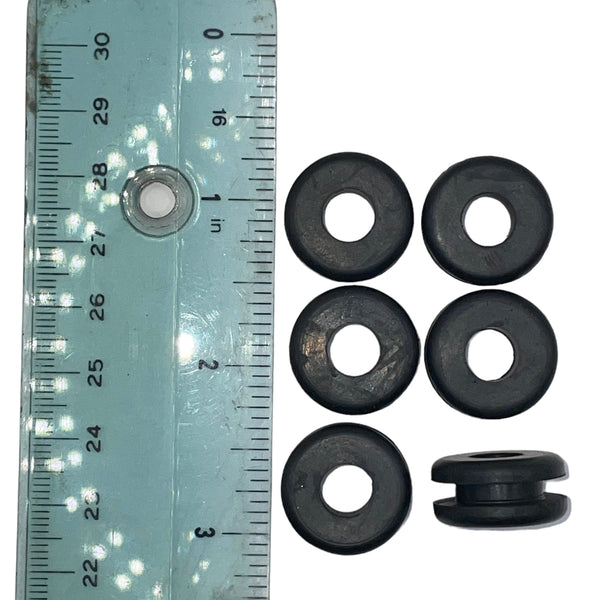 Fits 1/2" Hole - 1/8" Panel Thickness - 5/16" Center Hole - Rubber Grommet