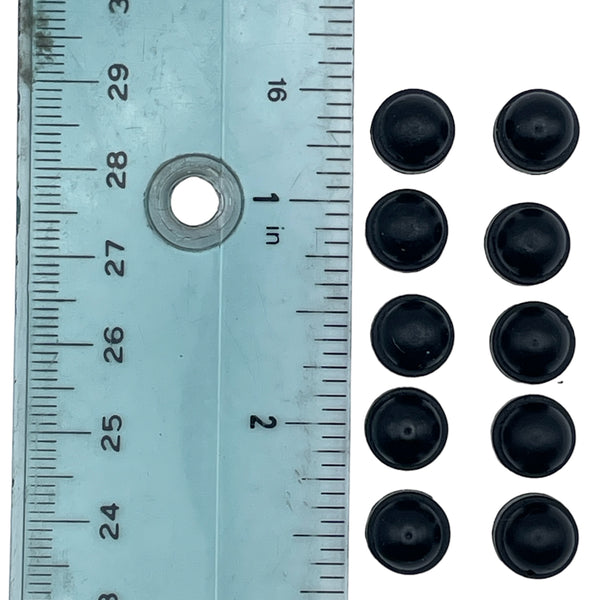 Fits 1/4" Hole - 5/16" Diameter - 5/32" Height - 1/32" Panel Thickness - Push-in Rubber Grommet Bumper