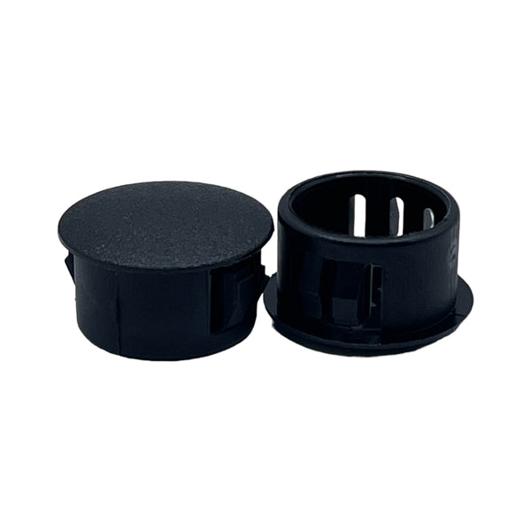 Fits 5/8" Hole - 3/4" Diameter - up to 1/8" Panel Thickness - Nylon Caps Locking Panel Plugs