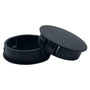 Fits 1 1/2" Hole - 1 11/16" Diameter - up to 1/8" Panel Thickness - Nylon Caps Locking Panel Plugs