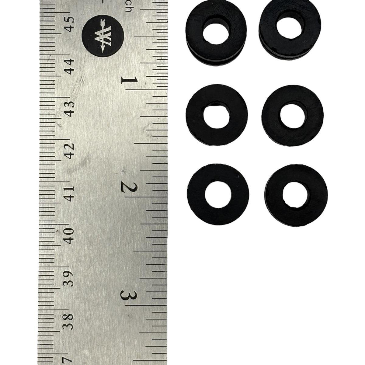 Fits 7/16" Hole - 1/16" Panel Thickness - 1/4" Center Hole - Rubber Grommet