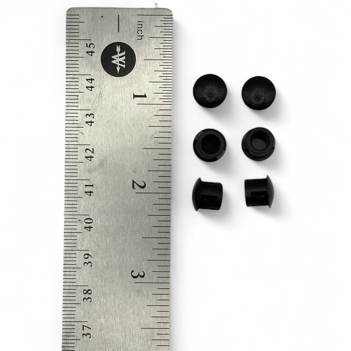 Fits 5/16" Hole - 5/16" Diameter - 5/16" Height -up to 1/16" Panel Thickness - Nylon Caps Locking Panel Plugs