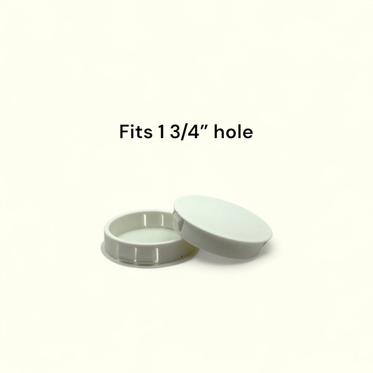 Fits 1 3/4" Hole - 1 15/16" Diameter - up to 1/8" Panel Thickness - Nylon Caps Locking Panel Plugs