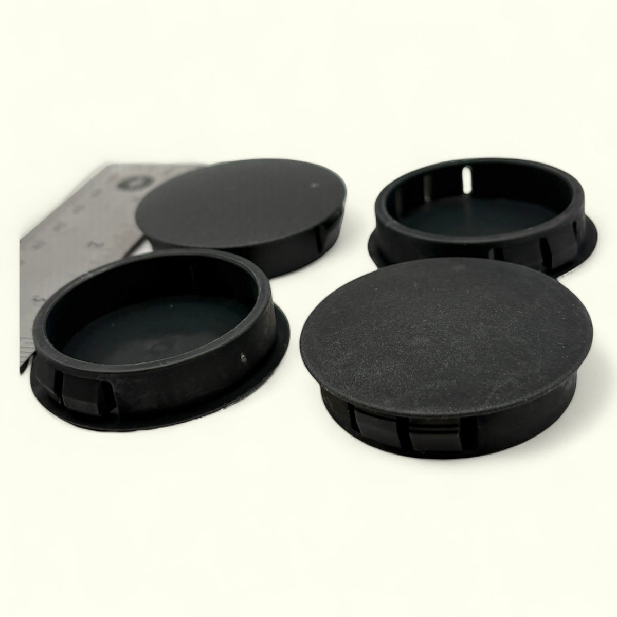 Fits 1 3/4" Hole - 1 15/16" Diameter - up to 1/8" Panel Thickness - Nylon Caps Locking Panel Plugs