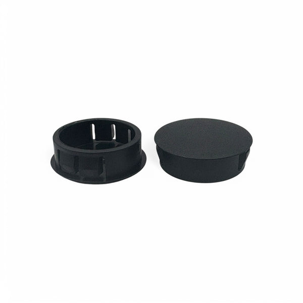 Fits 1 1/4" Hole - 1 3/8" Diameter - up to 1/8" Panel Thickness - Nylon Caps Locking Panel Plugs