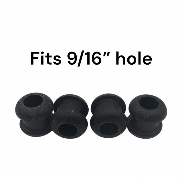 Fits 9/16" Hole - 3/8" Panel Thickness - 3/8" Center Hole - Rubber Grommet