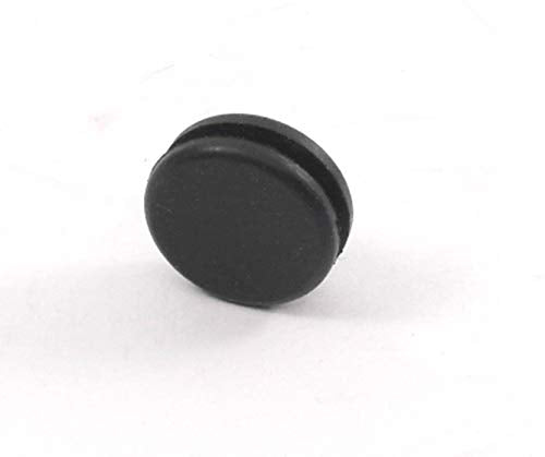 Fits 3/8" Hole - 1/2" Diameter - 3/16" Height - 1/16" Panel Thickness - Push-in Panel Plug Grommet Without a Hole Rubber Plug