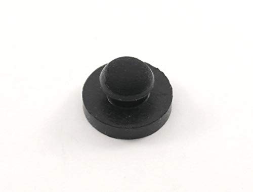 Fits 1/4" Hole - 9/16" Diameter - 3/8" Total Height - 1/8" Panel Thickness - Push-in Ridged Stem Rubber Grommet Bumper