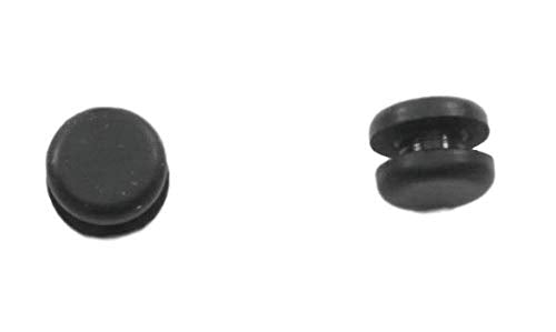 Fits 1/8" Hole - 1/4" Diameter - 3/16" Height - 1/16" Panel Thickness - Push-in Panel Plug Grommet Without a Hole Rubber Plug