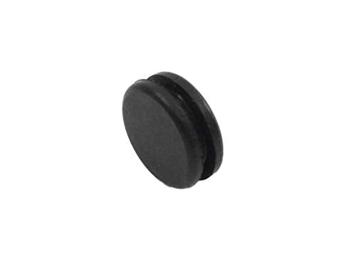 Fits 3/8" Hole - 1/2" Diameter - 3/16" Height - 1/16" Panel Thickness - Push-in Panel Plug Grommet Without a Hole Rubber Plug