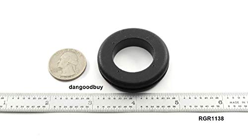 Fits 1 3/8" Hole - 3/32" Panel Thickness - 1" Center Hole - Rubber Grommet