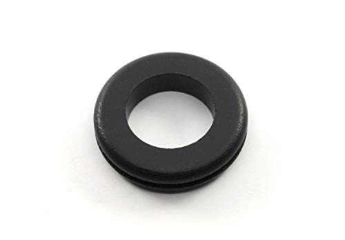 Fits 1 3/8" Hole - 3/32" Panel Thickness - 1" Center Hole - Rubber Grommet