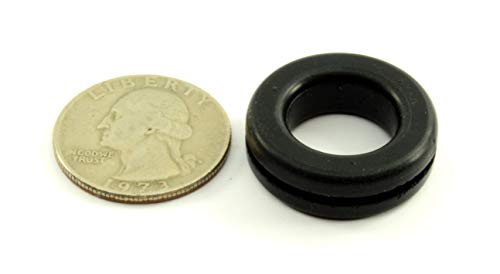 Fits 3/4" Hole - 1/16" Panel Thickness - 9/16" Center Hole - Rubber Grommet