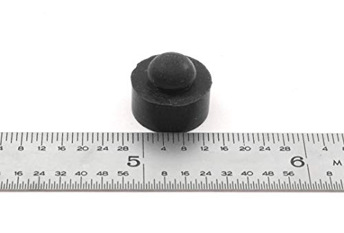 Fits 1/4" Hole - 1/2" Diameter - 1/4" Height - 1/16" Panel Thickness - Rounded Push-in Rubber Grommet Bumper