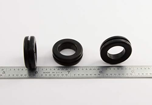 Fits 3/4" Hole - 1/16" Panel Thickness - 9/16" Center Hole - Rubber Grommet