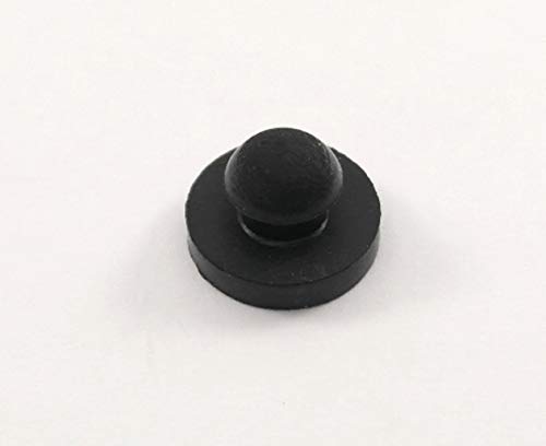 Fits 1/4" Hole - 9/16" Diameter - 3/8" Total Height - 1/8" Panel Thickness - Push-in Ridged Stem Rubber Grommet Bumper