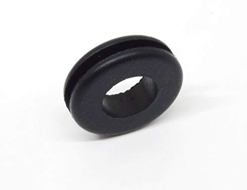 Fits 3/4" Hole - 3/32" Panel Thickness - 1/2" Center Hole - Rubber Grommet