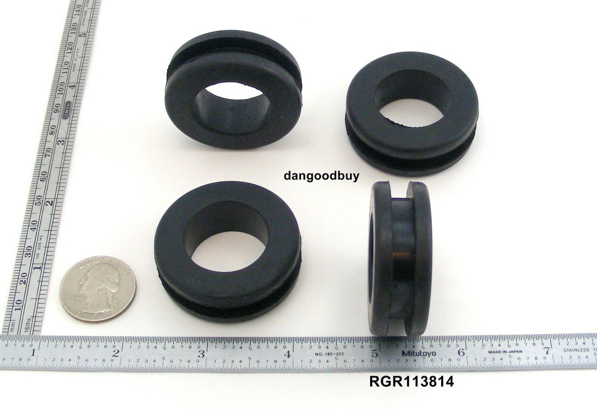 Fits 1 3/8" Hole - 1/4" Panel Thickness - 1" Center Hole - Rubber Grommet