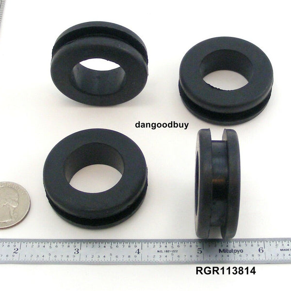 Fits 1 3/8" Hole - 1/4" Panel Thickness - 1" Center Hole - Rubber Grommet