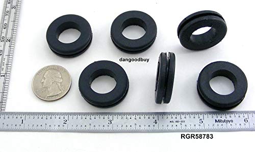 Fits 7/8" Hole - 1/16" Panel Thickness - 5/8" Center Hole - Rubber Grommet