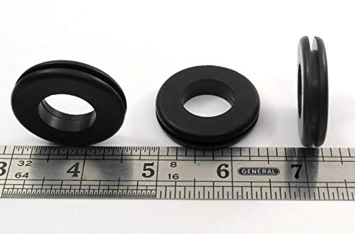 Fits 1 1/8" Hole - 3/32" Panel Thickness - 3/4" Center Hole - Rubber Grommet