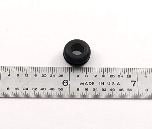 Fits 5/16" Hole - 1/16" Panel Thickness - 3/16" Center Hole - 13/32" Outer Diameter - Overall Height 7/32" - Rubber Grommet