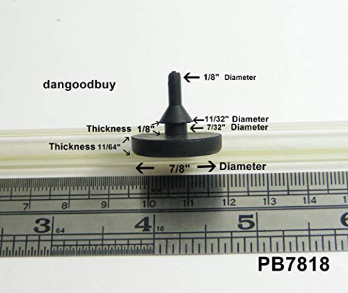 Fits 1/8" Hole - 11/32" Diameter - 11/64" Height - 1/8" Panel Thickness - Tight Grip Push-in Rubber Grommet Bumper