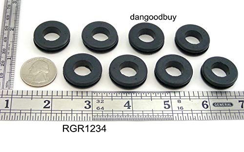 Fits 3/4" Hole - 3/32" Panel Thickness - 1/2" Center Hole - Rubber Grommet