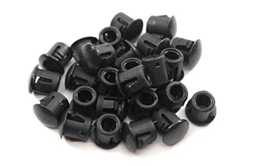 Fits 1/4" Hole - 5/16" Diameter - 5/16" Height -up to 1/16" Panel Thickness - Nylon Caps Locking Panel Plugs