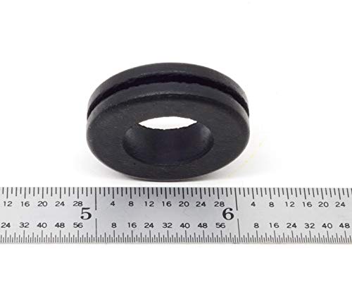 Fits 7/8" Hole - 1/16" Panel Thickness - 5/8" Center Hole - Rubber Grommet