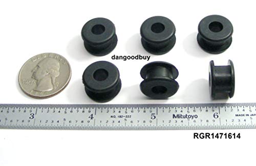 Fits 7/16" Hole - 1/4" Panel Thickness - 1/4" Center Hole - Rubber Grommet