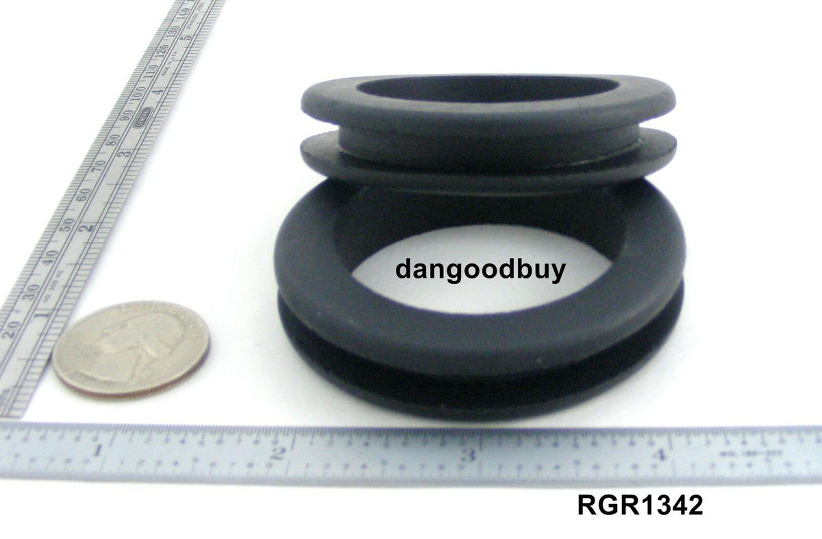 Fits 2" Hole - 1/4" Panel Thickness - 1 3/4" Center Hole - Rubber Grommet