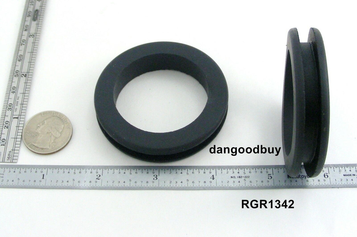 Fits 2" Hole - 1/4" Panel Thickness - 1 3/4" Center Hole - Rubber Grommet