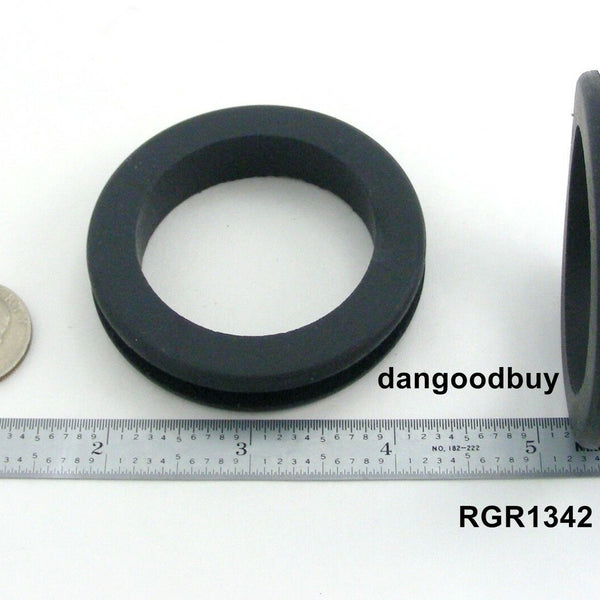 Fits 2" Hole - 1/4" Panel Thickness - 1 3/4" Center Hole - Rubber Grommet