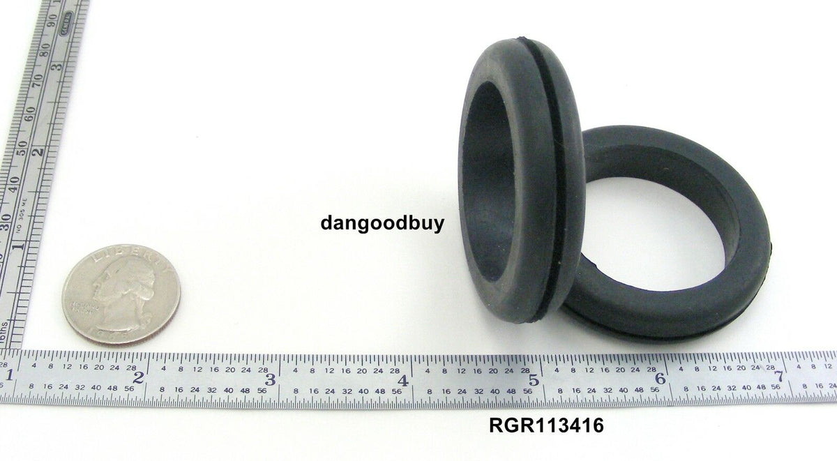 Fits 1 3/4" Hole - 1/16" Panel Thickness - 1 1/2" Center Hole - Rubber Grommet