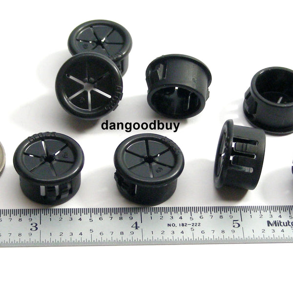 Fits 5/8" Hole - 1/32-1/8" Panel Thickness - 1/32-7/16" Center Hole - Expandable Locking Grommet - Universal Bushings