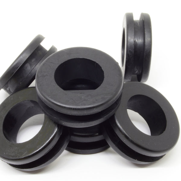 Fits 1 3/8" Hole - 1/4" Panel Thickness - 1" Center Hole - Rubber Grommet