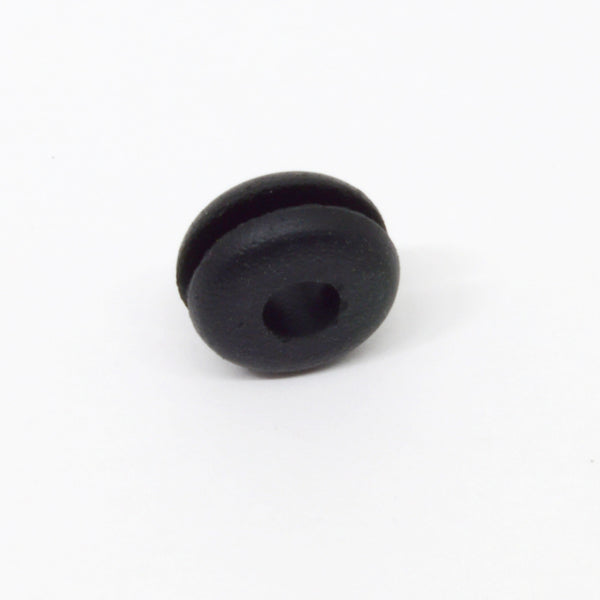 Fits 5/16" Hole - 1/16" Panel Thickness - 3/16" Center Hole - 1/2" Outer Diameter - Overall Height 1/4" - Rubber Grommet