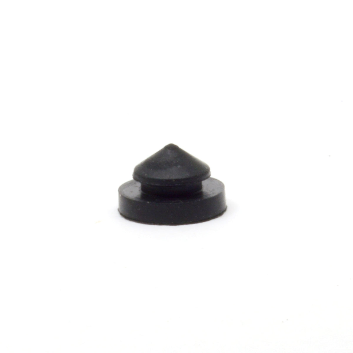 Fits 1/4" Hole - 5/16" Ridge Diameter - 3/32" Height - 3/64" Panel Thickness - Rounded Push-in Rubber Grommet Bumper