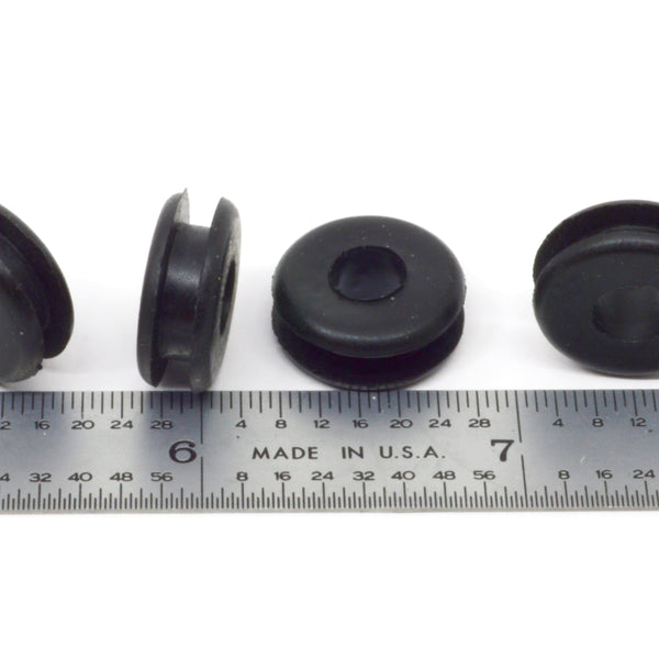 Fits 7/16" Hole - 1/8" Panel Thickness - 1/4" Center Hole - Rubber Grommet