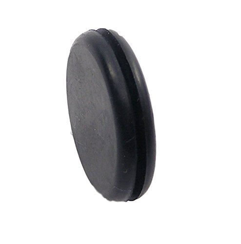 Fits 1" Hole - 1 5/16" Diameter - 3/8" Height - 1/16" Panel Thickness - Push-in Panel Plug Grommet Without a Hole Rubber Plug