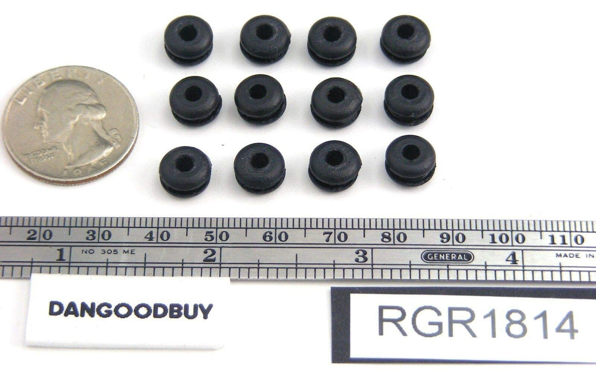 Fits 1/4" Hole - 1/16" Panel Thickness - 1/8" Center Hole - Rubber Grommet