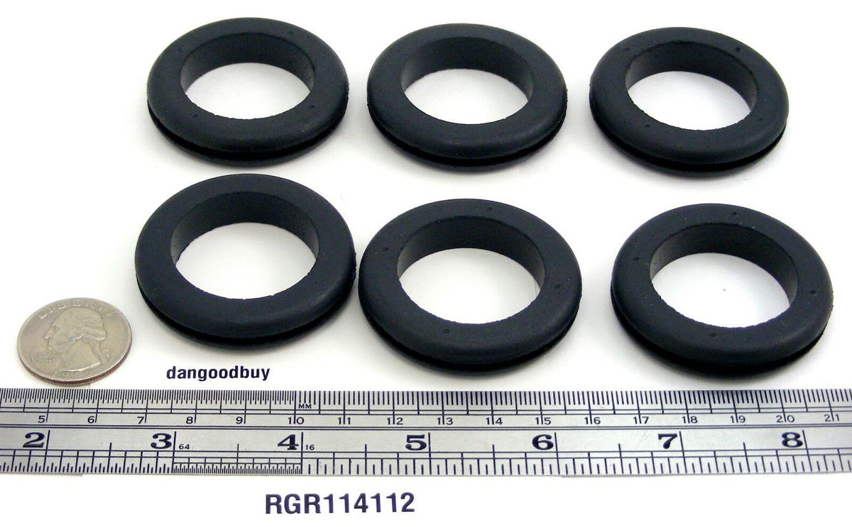 Fits 1 1/2" Hole - 3/32" Panel Thickness - 1 1/4" Center Hole - Rubber Grommet