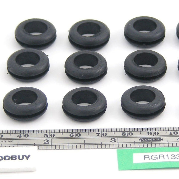 Fits 1/2" Hole - 1/16" Panel Thickness - 13/32" Center Hole - Rubber Grommet