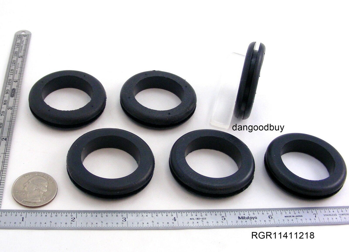 Fits 1 1/2" Hole - 1/8" Panel Thickness - 1 1/4" Center Hole - Rubber Grommet