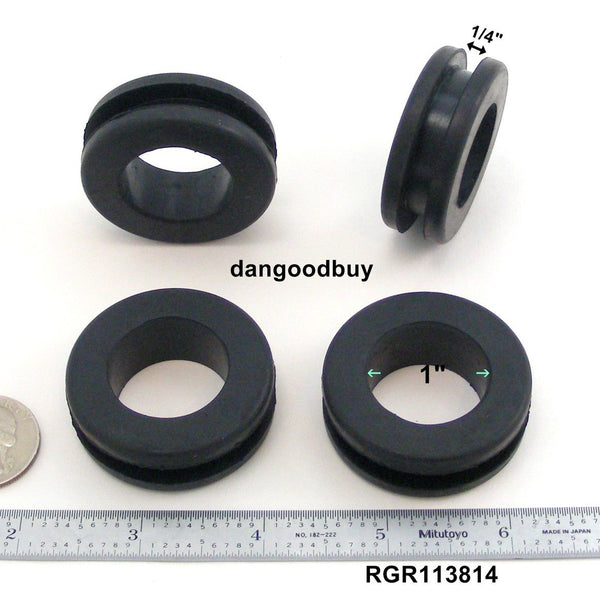 Fits 1 3/8" Hole - 1/4" Panel Thickness - 1" Center Hole - Rubber Grommet