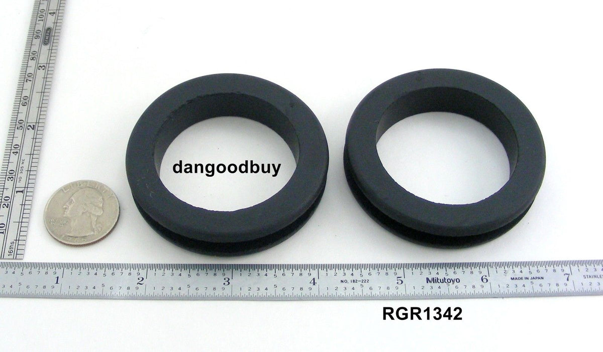 Fits 2" Hole - 1/4" Panel Thickness - 1 3/4" Center Hole - Rubber Grommet