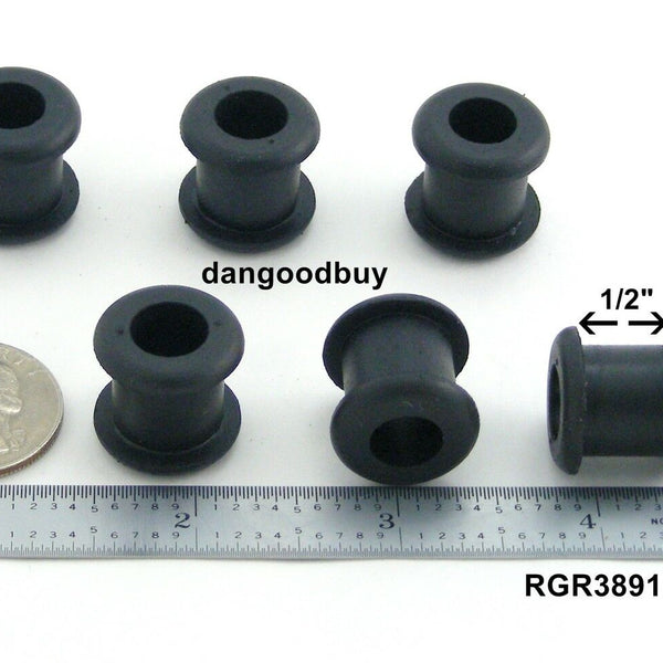 Fits 9/16" Hole - 1/2" Panel Thickness - 3/8" Center Hole - Rubber Grommet