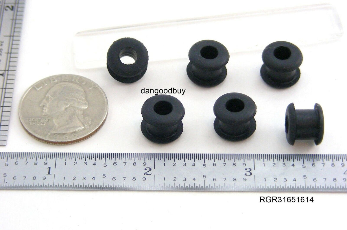 Fits 5/16" Hole - 1/4" Panel Thickness - 3/16" Center Hole - Rubber Grommet